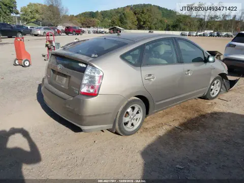 2009 Toyota Prius VIN JTDKB20U493471422 фото 4