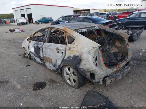 JTDKN3DU5B0303237 — 2011 Toyota Prius, фото 3 с аукциона IAAI, Полный пожар