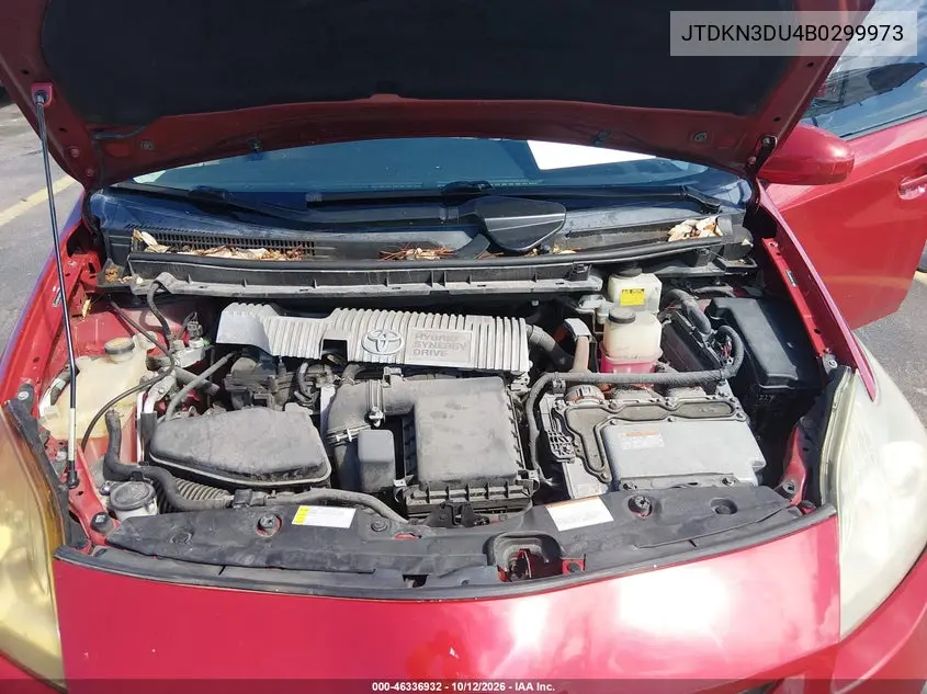 2011 Toyota Prius Four VIN JTDKN3DU4B0299973 фото 11