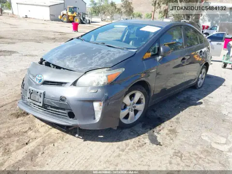 JTDKN3DU1C5484132 — 2012 Toyota Prius, фото 2 с аукциона IAAI, Передняя часть