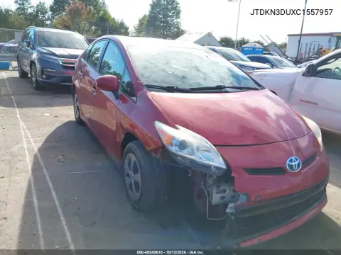 JTDKN3DUXC1557957 — 2012 Toyota Prius, Передняя часть, фото до ремонта