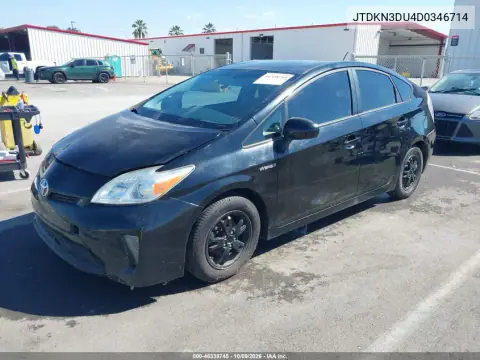 2013 Toyota Prius Two VIN JTDKN3DU4D0346714 фото 2