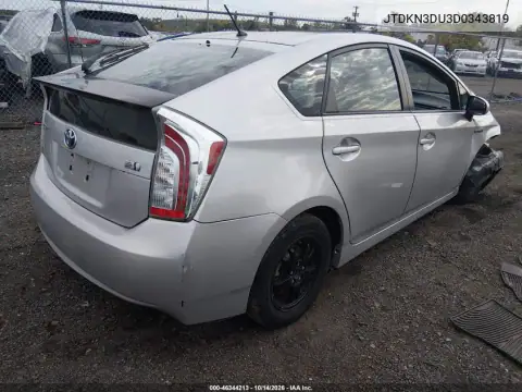 JTDKN3DU3D0343819 — 2013 Toyota Prius, фото 5 с аукциона IAAI, Передняя часть