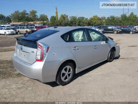 JTDKN3DU0E0387147 — 2014 Toyota Prius, фото 4 с аукциона IAAI, Передний левый