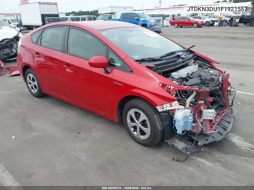 2015 Toyota Prius Four VIN JTDKN3DU1F1921557 фото 2