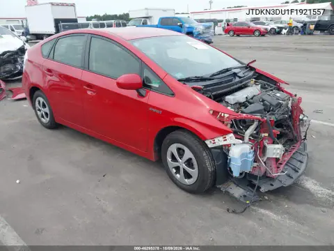 JTDKN3DU1F1921557 — 2015 Toyota Prius, Передняя часть, фото до ремонта