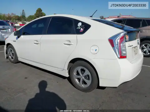 JTDKN3DU4F2003330 — 2015 Toyota Prius, фото 4 с аукциона IAAI, Передняя часть