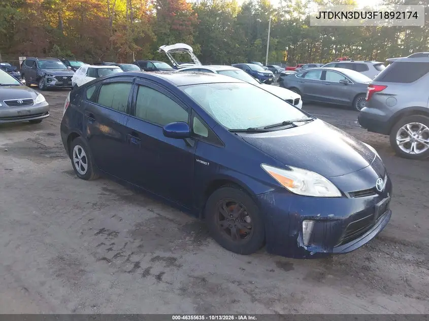 2015 Toyota Prius Two VIN JTDKN3DU3F1892174 фото 2