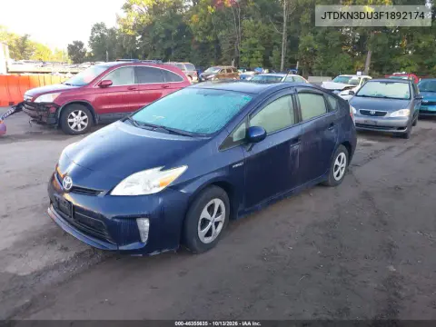 2015 Toyota Prius Two VIN JTDKN3DU3F1892174 фото 3