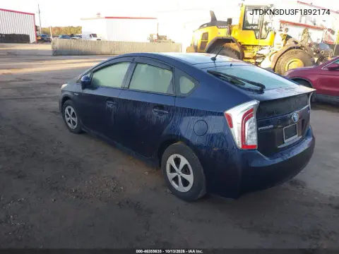 2015 Toyota Prius Two VIN JTDKN3DU3F1892174 фото 4