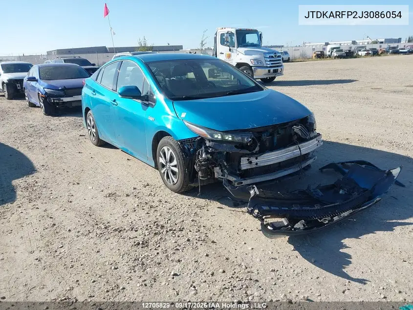 2018 Toyota Prius Prime VIN JTDKARFP2J3086054 фото 2