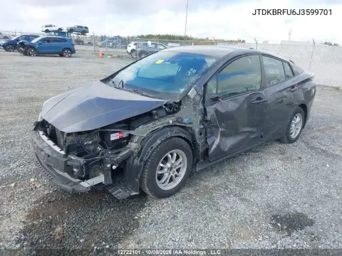 2018 Toyota Prius VIN JTDKBRFU6J3599701 фото 3