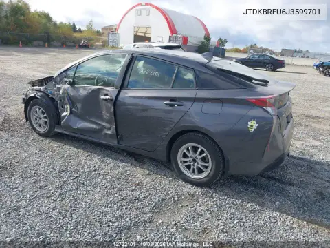 2018 Toyota Prius VIN JTDKBRFU6J3599701 фото 4