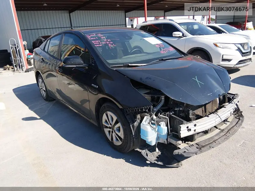 2019 Toyota Prius Le VIN JTDKARFU8K3074675 фото 2