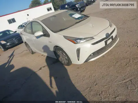 JTDL9RFU0K3008795 — 2019 Toyota Prius, Наводнение, фото до ремонта