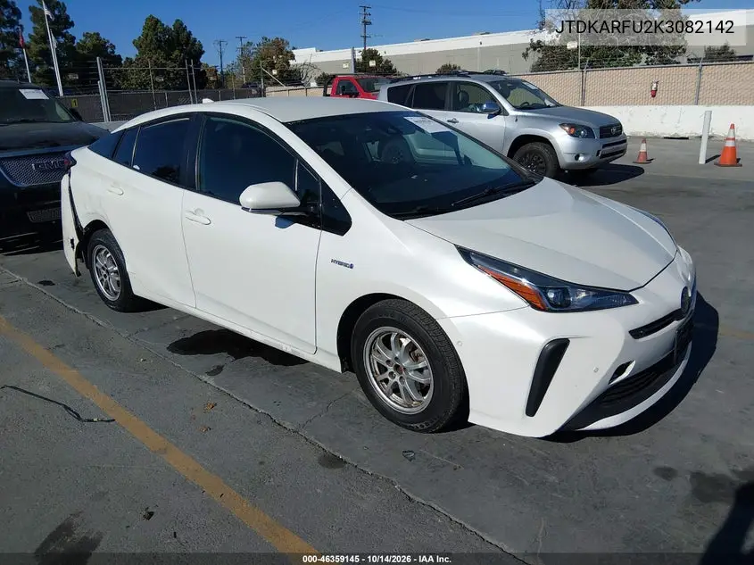 JTDKARFU2K3082142 — 2019 Toyota Prius, фото 2 с аукциона IAAI, Правый бок