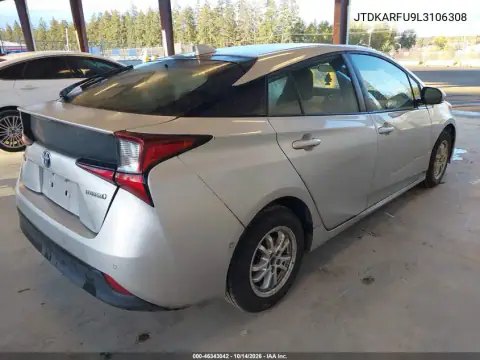 JTDKARFU9L3106308 — 2020 Toyota Prius, фото 4 с аукциона IAAI, Левый бок