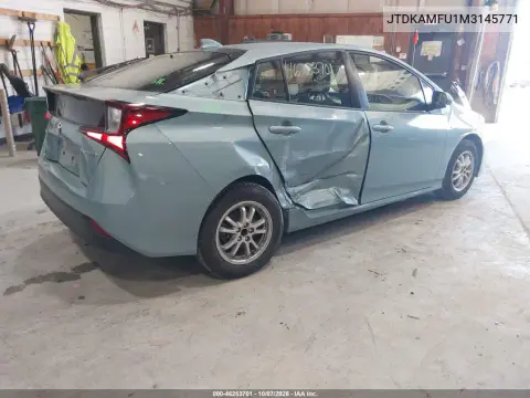 2021 Toyota Prius Le VIN JTDKAMFU1M3145771 фото 5