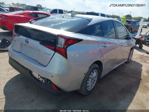 2022 Toyota Prius Le VIN JTDKAMFU3N3158491 фото 4