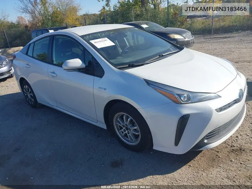 JTDKAMFU8N3183466 — 2022 Toyota Prius, фото 2 с аукциона IAAI, Боковая часть