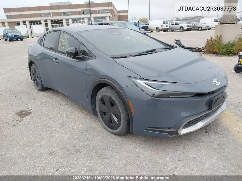2024 Toyota Prius Prime Se VIN JTDACACU2R3037773 фото 1