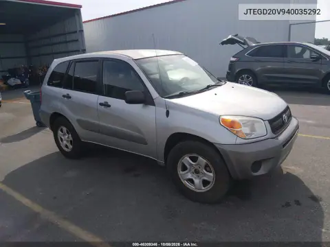 JTEGD20V940035292 — 2004 Toyota RAV4, Передняя часть, фото до ремонта
