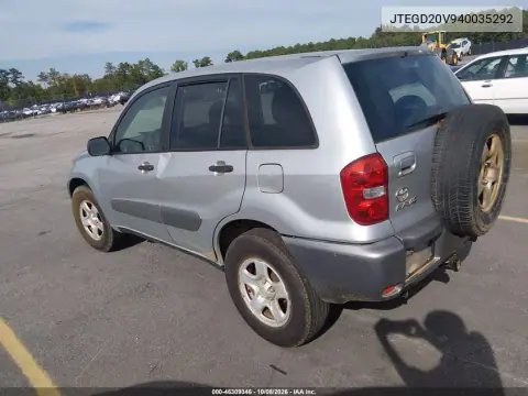 2004 Toyota Rav4 VIN JTEGD20V940035292 фото 3