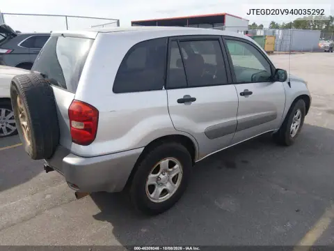 2004 Toyota Rav4 VIN JTEGD20V940035292 фото 4