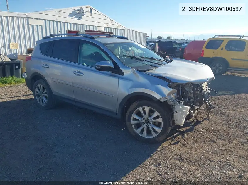 2013 Toyota Rav4 Limited VIN 2T3DFREV8DW100597 фото 1