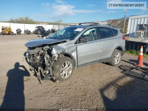 2013 Toyota Rav4 Limited VIN 2T3DFREV8DW100597 фото 2