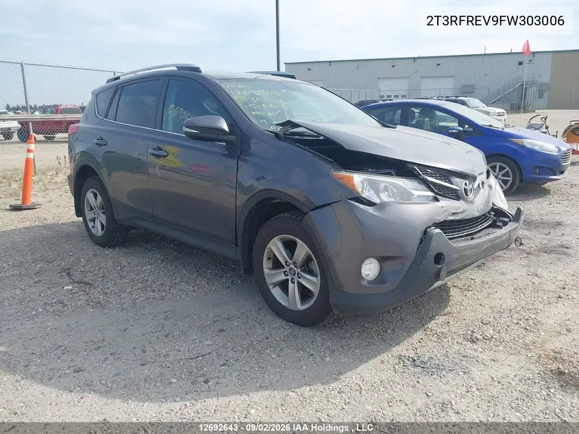2015 Toyota Rav4 Xle VIN 2T3RFREV9FW303006 фото 2