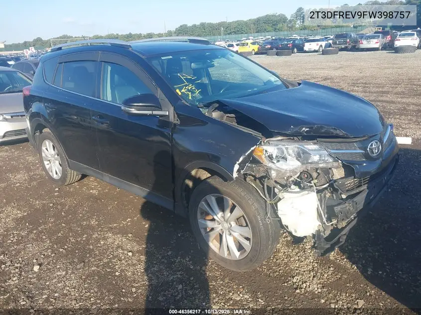 2015 Toyota Rav4 Limited VIN 2T3DFREV9FW398757 фото 1
