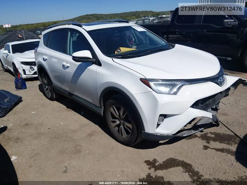 2016 Toyota Rav4 Xle VIN 2T3WFREV8GW312476 фото 2