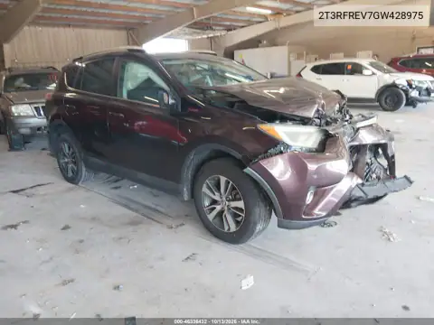 2T3RFREV7GW428975 — 2016 Toyota RAV4, Передняя часть, фото до ремонта