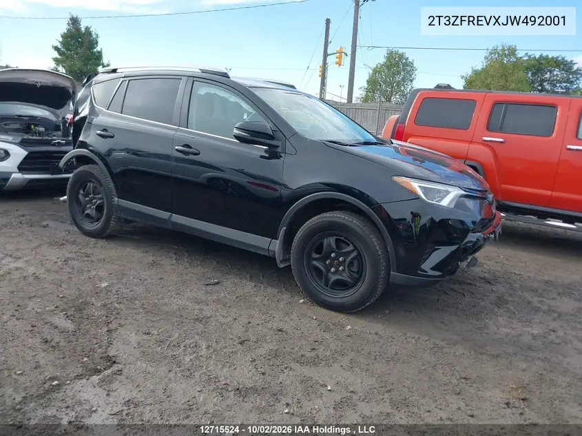 2018 Toyota Rav4 Le VIN 2T3ZFREVXJW492001 фото 1