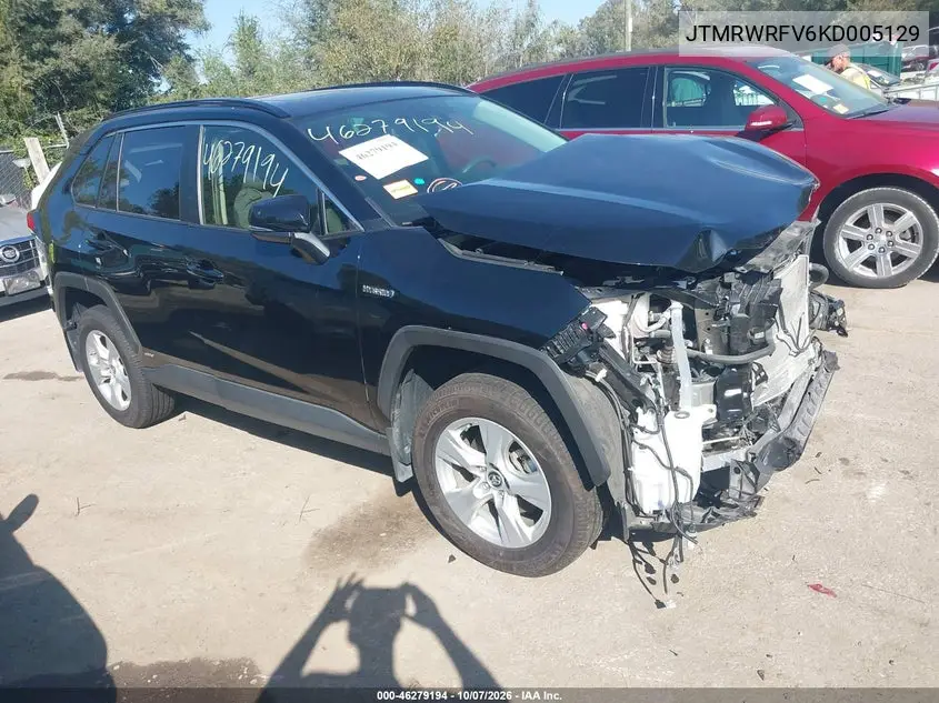 2019 Toyota Rav4 Hybrid Xle VIN JTMRWRFV6KD005129 фото 1