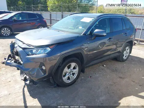 2019 Toyota Rav4 Xle VIN JTMW1RFV2KD035634 фото 2