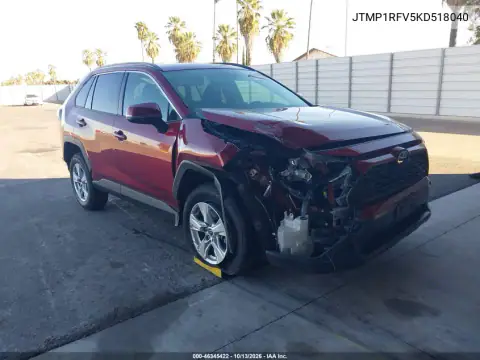 JTMP1RFV5KD518040 — 2019 Toyota RAV4, Правая сторона, фото до ремонта