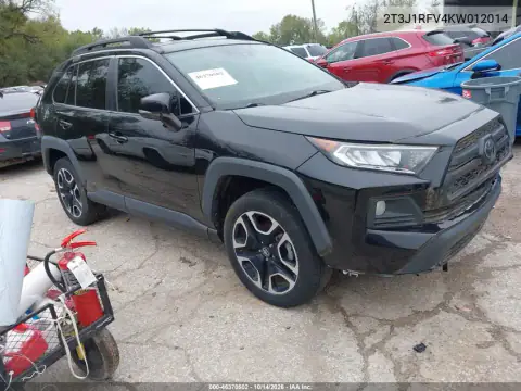 2T3J1RFV4KW012014 — 2019 Toyota RAV4, фото 2 с аукциона IAAI, Естественный износ