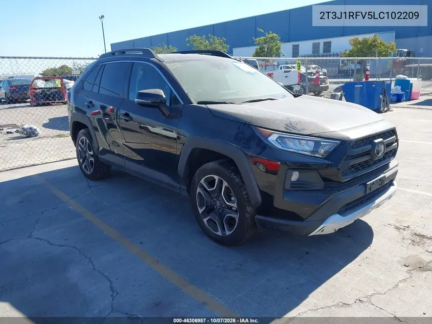 2020 Toyota Rav4 Adventure VIN 2T3J1RFV5LC102209 фото 1