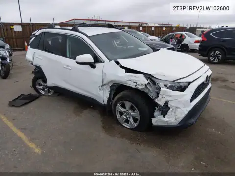 2T3P1RFV2LW102600 — 2020 Toyota RAV4, Передняя часть, фото до ремонта