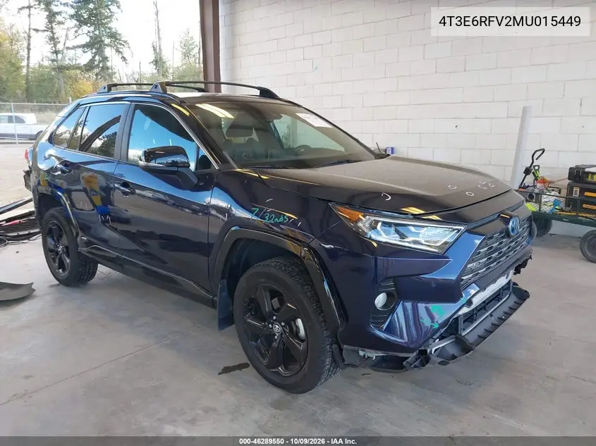 2021 Toyota Rav4 Hybrid Xse VIN 4T3E6RFV2MU015449 фото 2