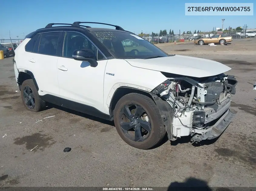 2T3E6RFV9MW004755 — 2021 Toyota RAV4, фото 2 с аукциона IAAI, Передняя часть