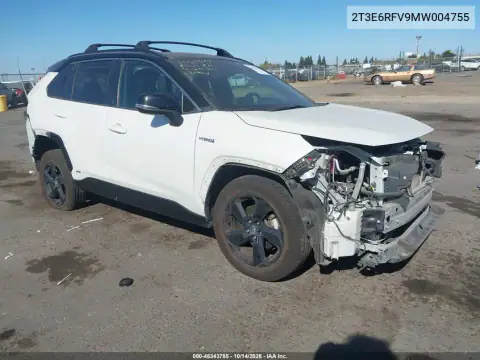 2T3E6RFV9MW004755 — 2021 Toyota RAV4, Передняя часть, фото до ремонта