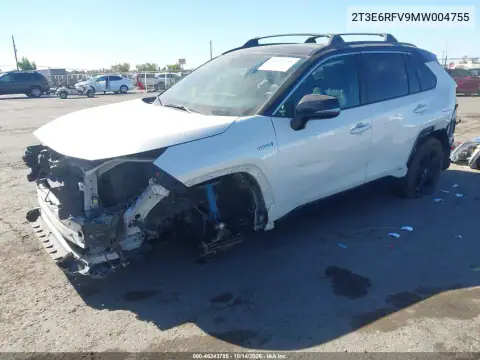 2T3E6RFV9MW004755 — 2021 Toyota RAV4, фото 3 с аукциона IAAI, Передняя часть