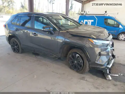 2022 Toyota Rav4 Hybrid Xse VIN 2T3E6RFV9NW036946 фото 2