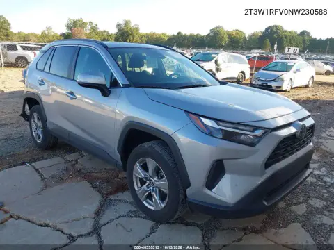 2T3W1RFV0NW230588 — 2022 Toyota RAV4, Неизвестные повреждения, фото до ремонта