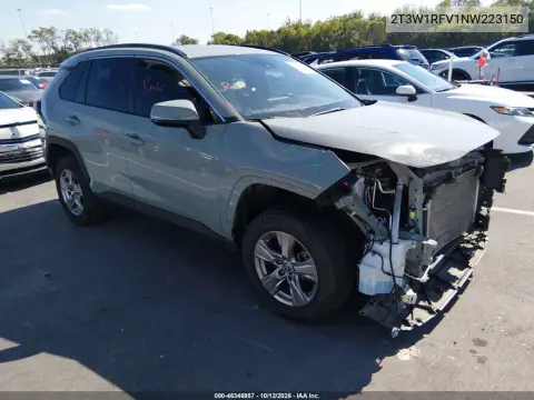 2T3W1RFV1NW223150 — 2022 Toyota RAV4, Передняя часть, фото до ремонта