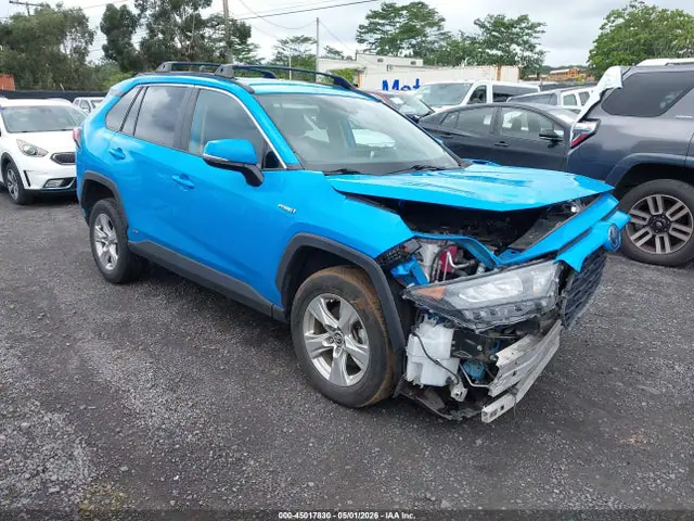 2T3MWRFV3KW043317 — 2019 Toyota RAV4 Hybrid LE, Передняя часть (Front End), фото до ремонта