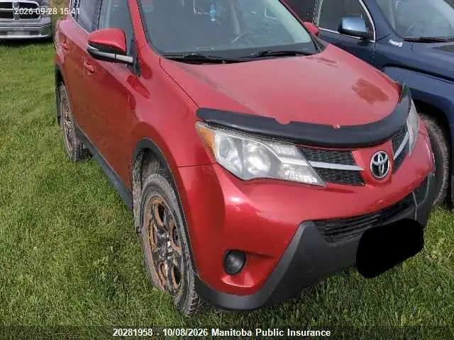 2T3ZFREV7EW073660 — 2014 Toyota RAV4 LE, Град (Hail), фото до ремонта